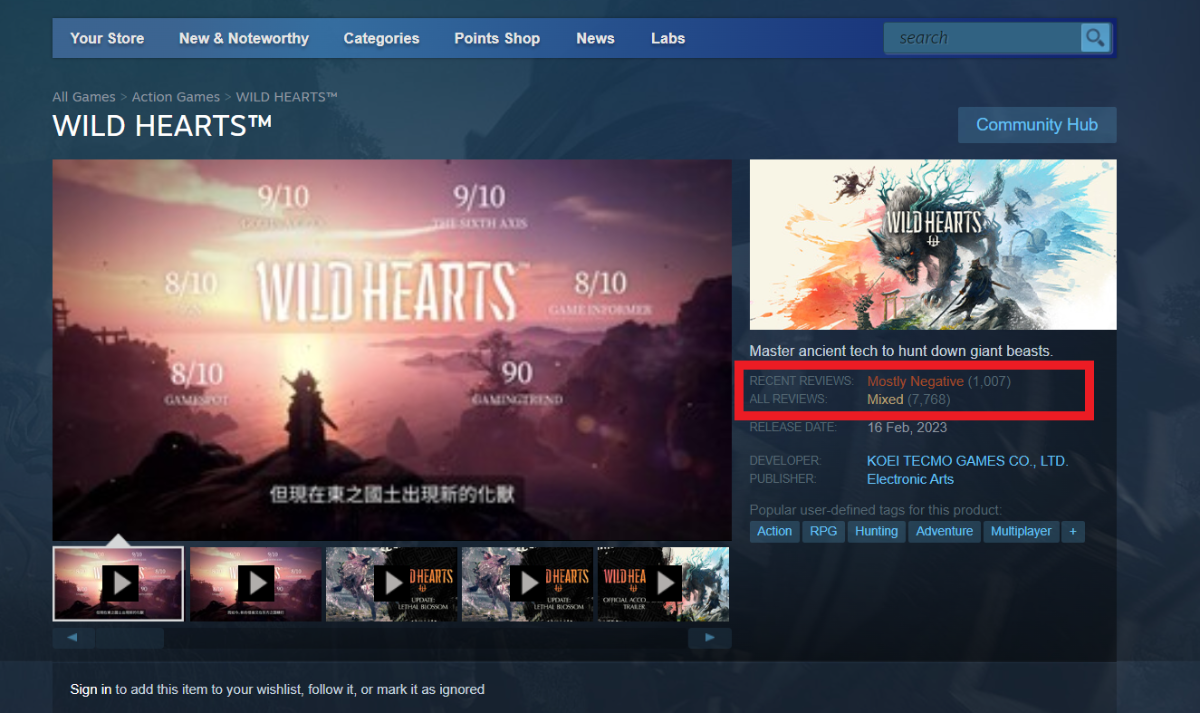 Is Wild Hearts Free to Play?