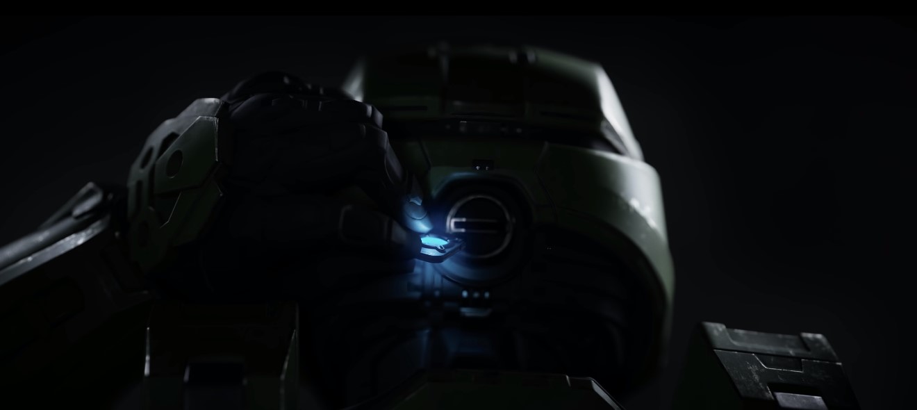 Master Chief In Halo Infinite Trailer Has A Blue AI Chip; Is It Cortana? 