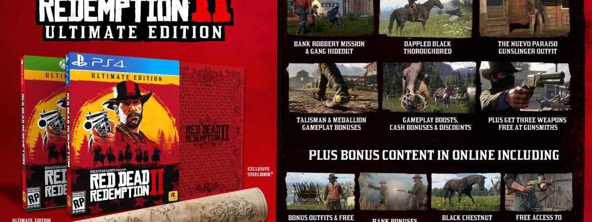 red dead redemption 2 special edition collector's edition ultimate edition pre-order xbox one ps4