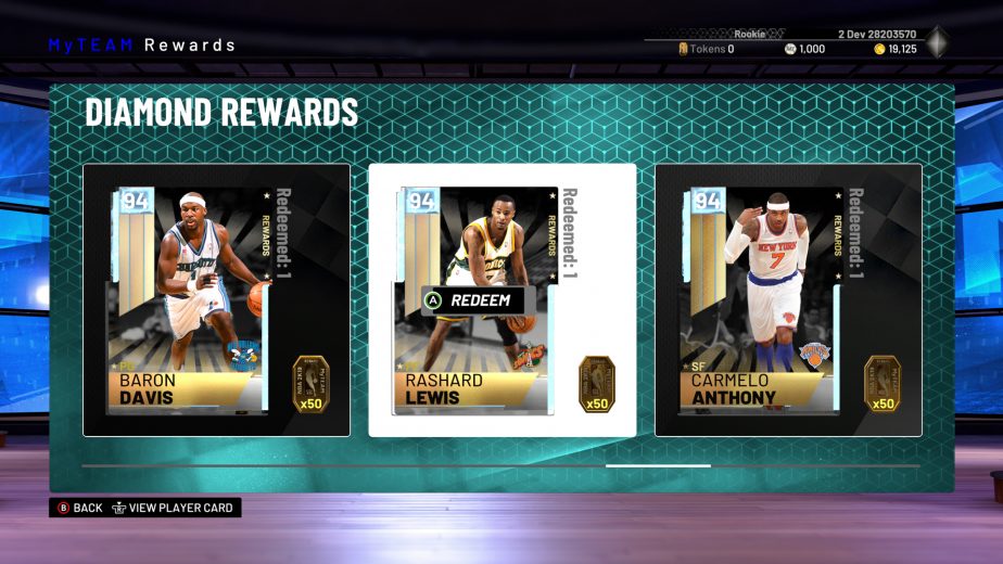 NBA 2K19 Reward Market