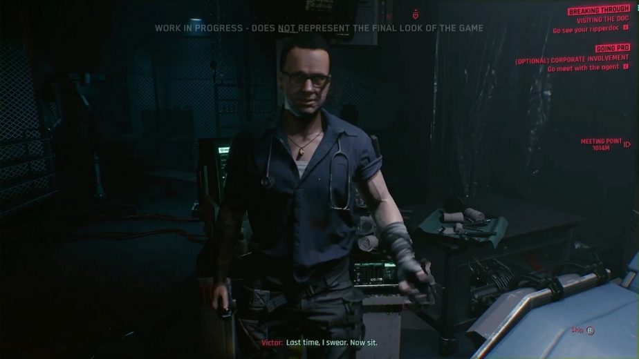 The Cyberpunk 2077 Ocular Implants Seem to Apply the Game's HUD