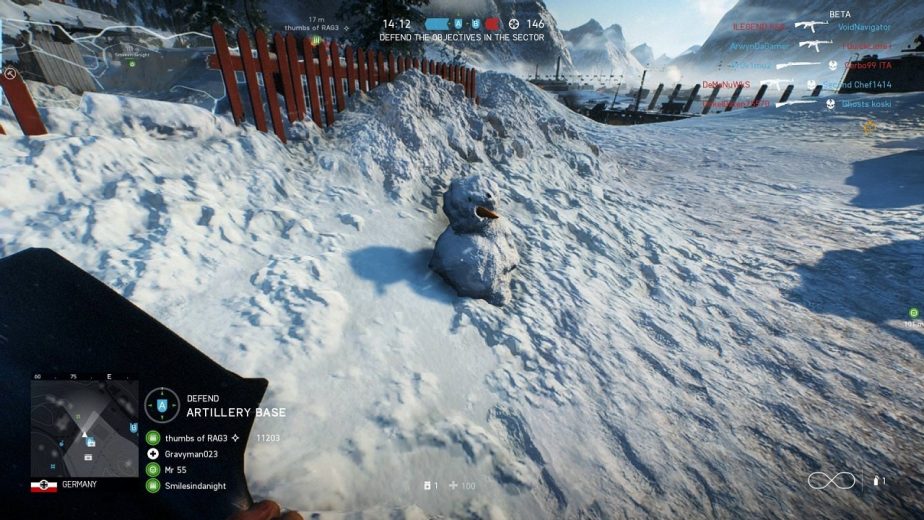 Players Have Found a Battlefield 5 Snowman