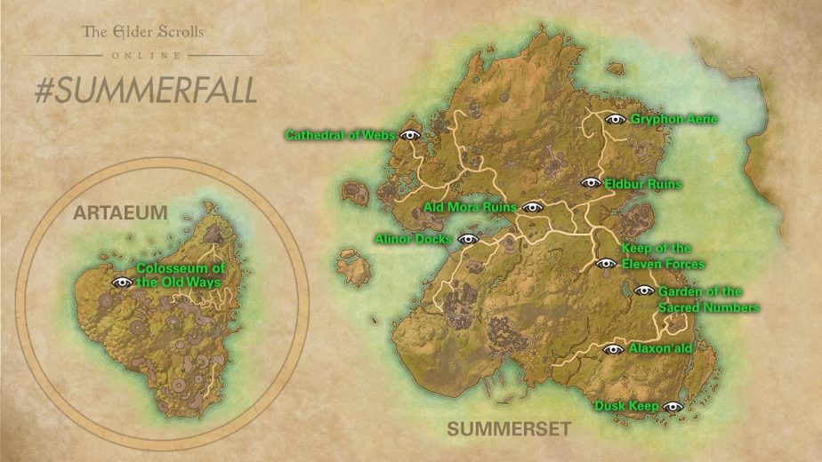 Players Must Complete the Summerset Pathfinder Achievement During Summerfall