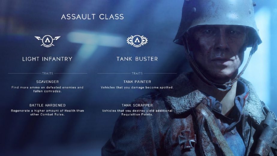 The Battlefield 5 Assault Class Has Two Combat Roles at Launch