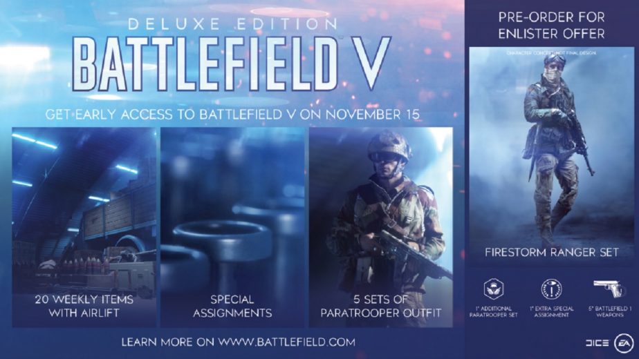 The Battlefield 5 Deluxe Edition Now Includes the Firestorm Ranger