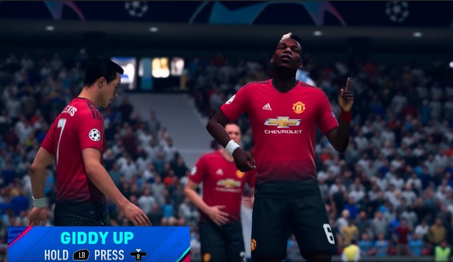 paul pogba fifa 19 goal celebration giddy up