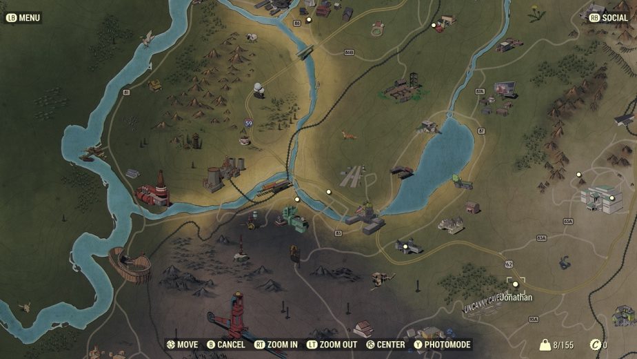 Bethesda Unveils the Final InGame Map for Fallout 76