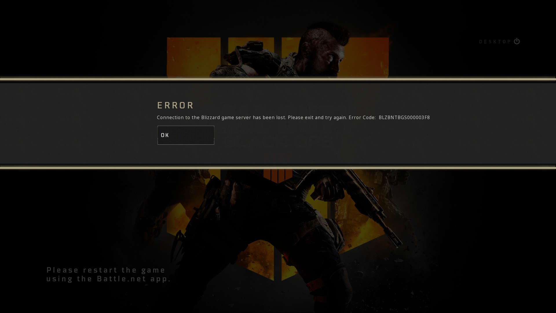 Cod Black Ops 4 Connection Lost Error How To Fix Blzbntbgsf8