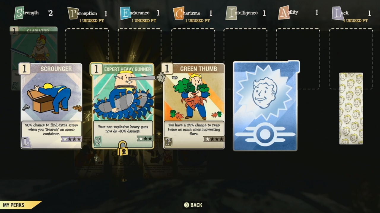 Perk cards and other changes to s p e c i a l in fallout 76