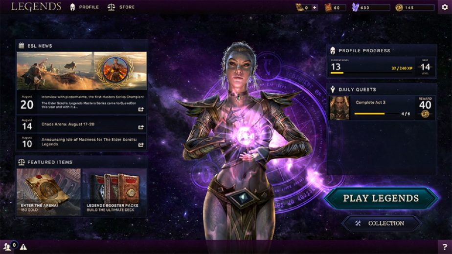 The Current Look of Elder Scrolls Legends is Not Considered Final