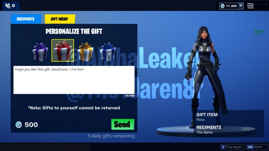 Fortnite gifting has been leaked