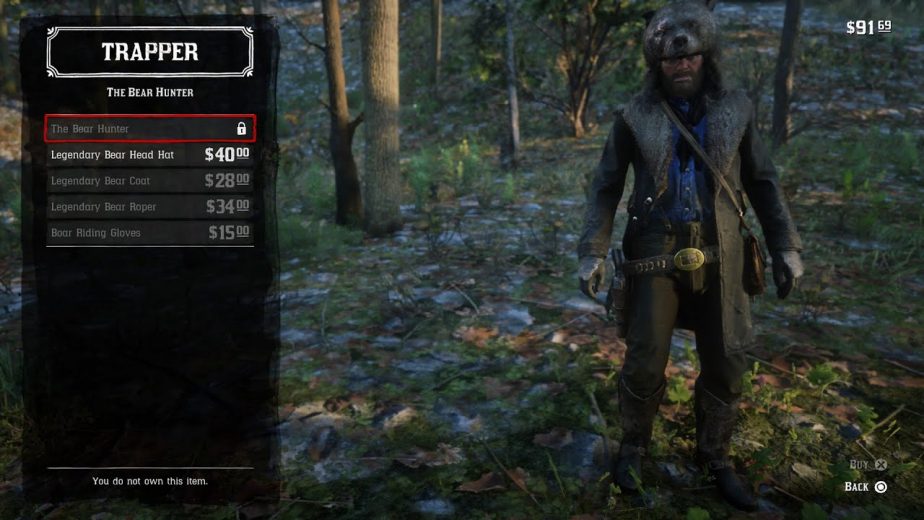 Red Dead Redemption 2's Bear Hunter Outfit has four pieces in total.