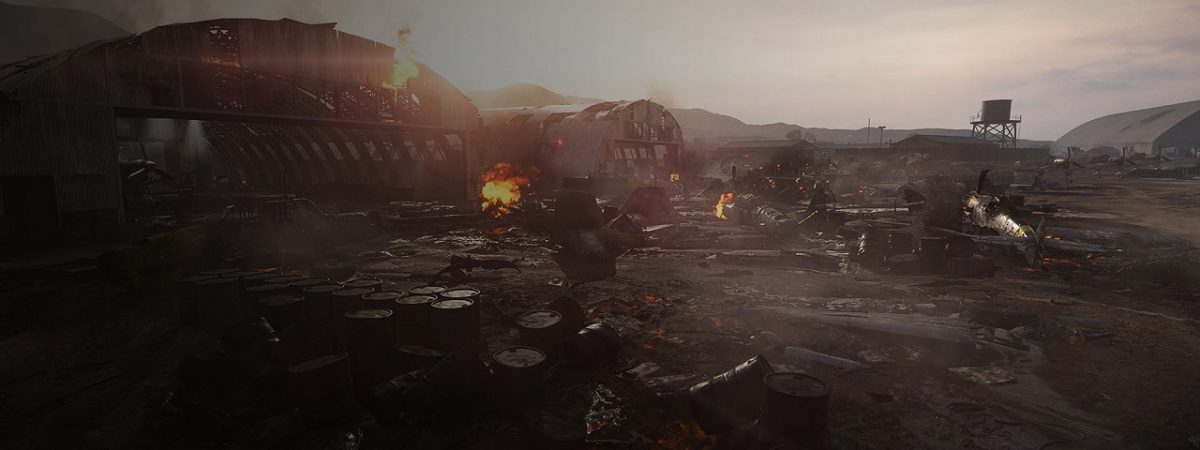 Aerodrome Takes Place in the Wreckage of an Axis Airbase