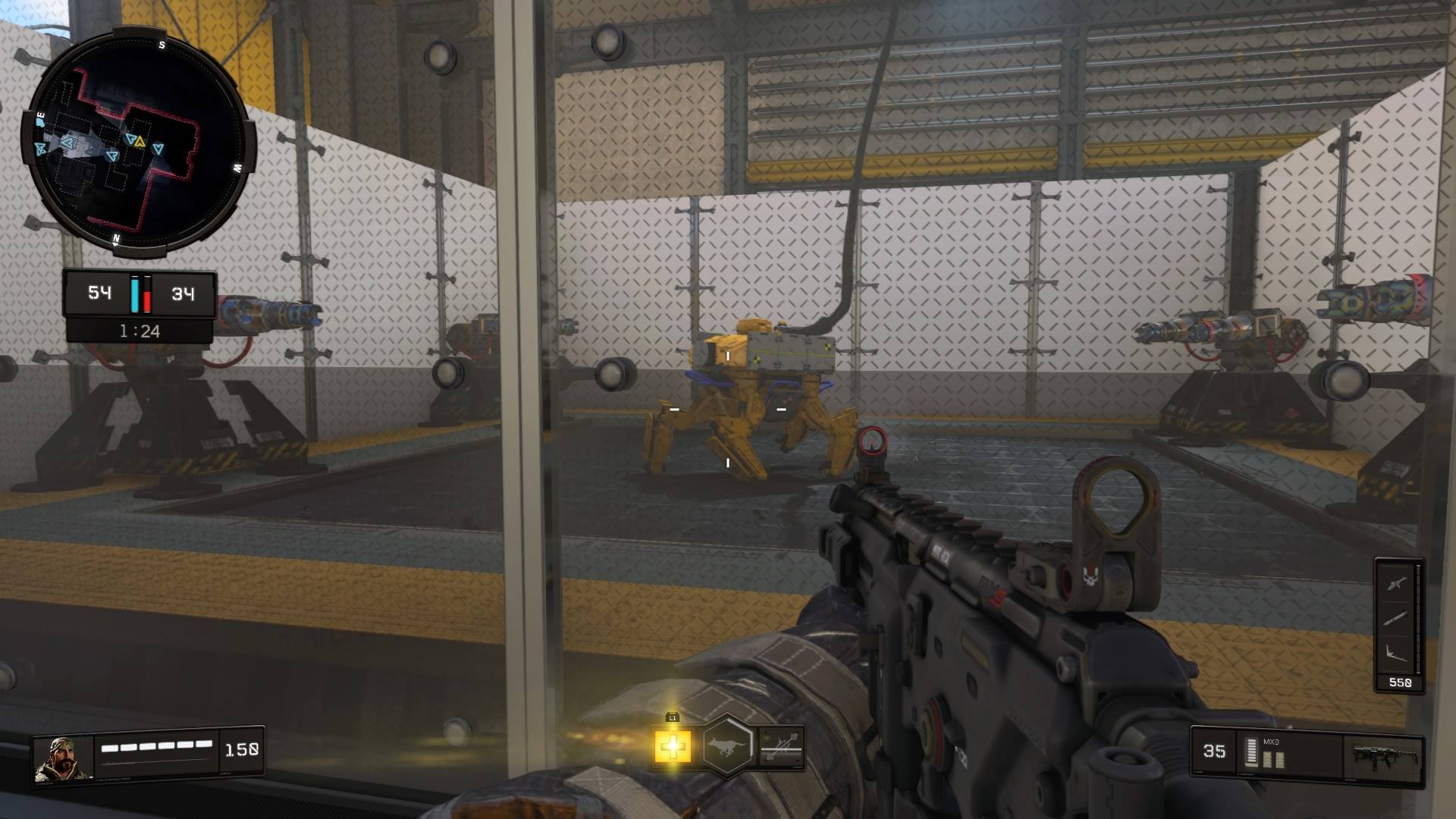 Call of Duty: Black Ops 4: Robots get tested (tortured?) at "Arsenal's" Diaysler Robotics.