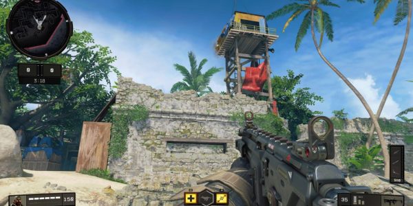 Call of Duty: Black Ops 4's "Contraband" map is a gorgeous mixture of jungle and beach.