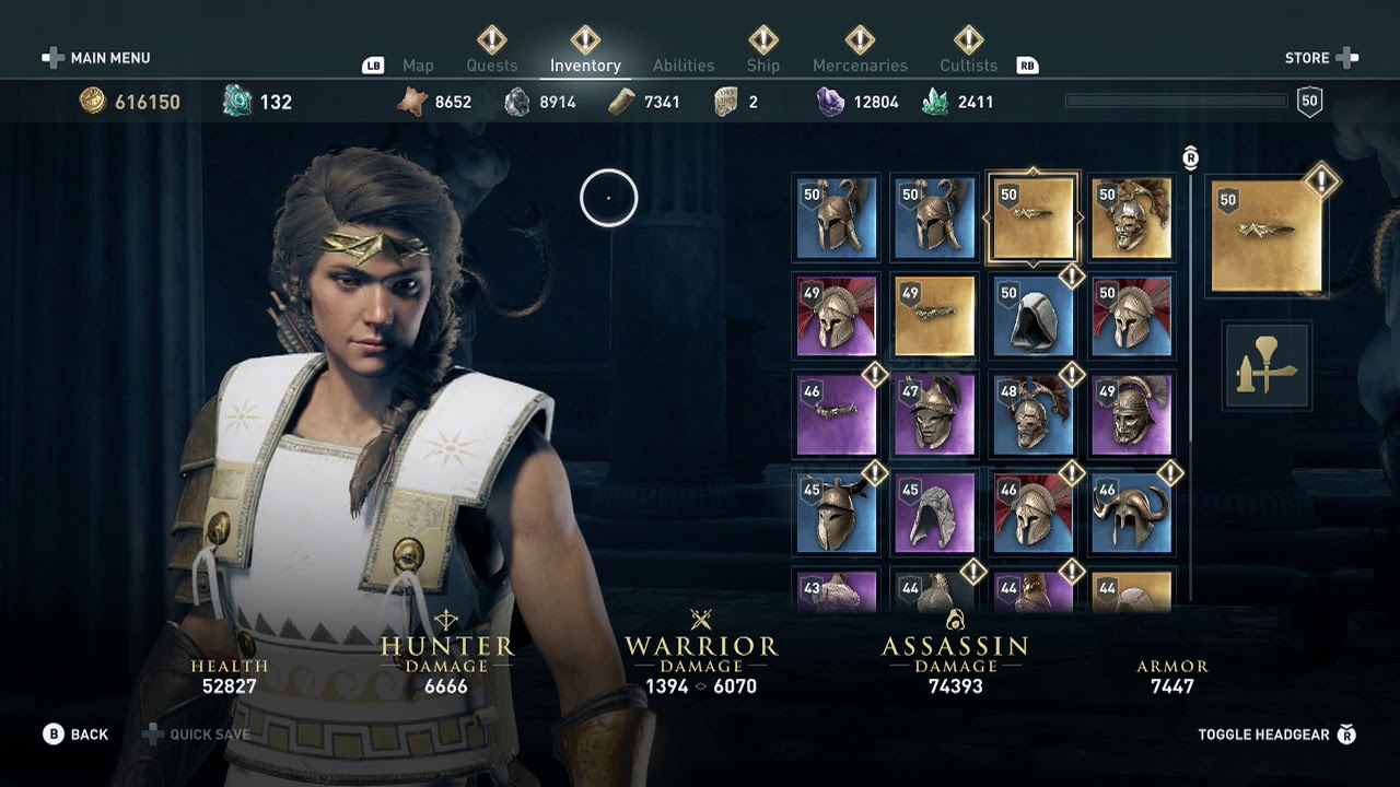 Kassandra Customization Options Assassin's Creed Odyssey