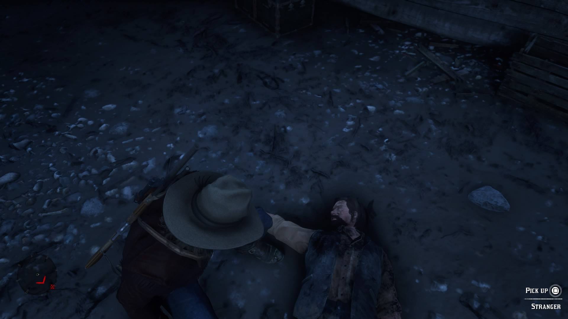 Red Dead Redemption 2: This waterlogged dude marks the spot where you can find the Bonnie MacFarlane Easter egg.