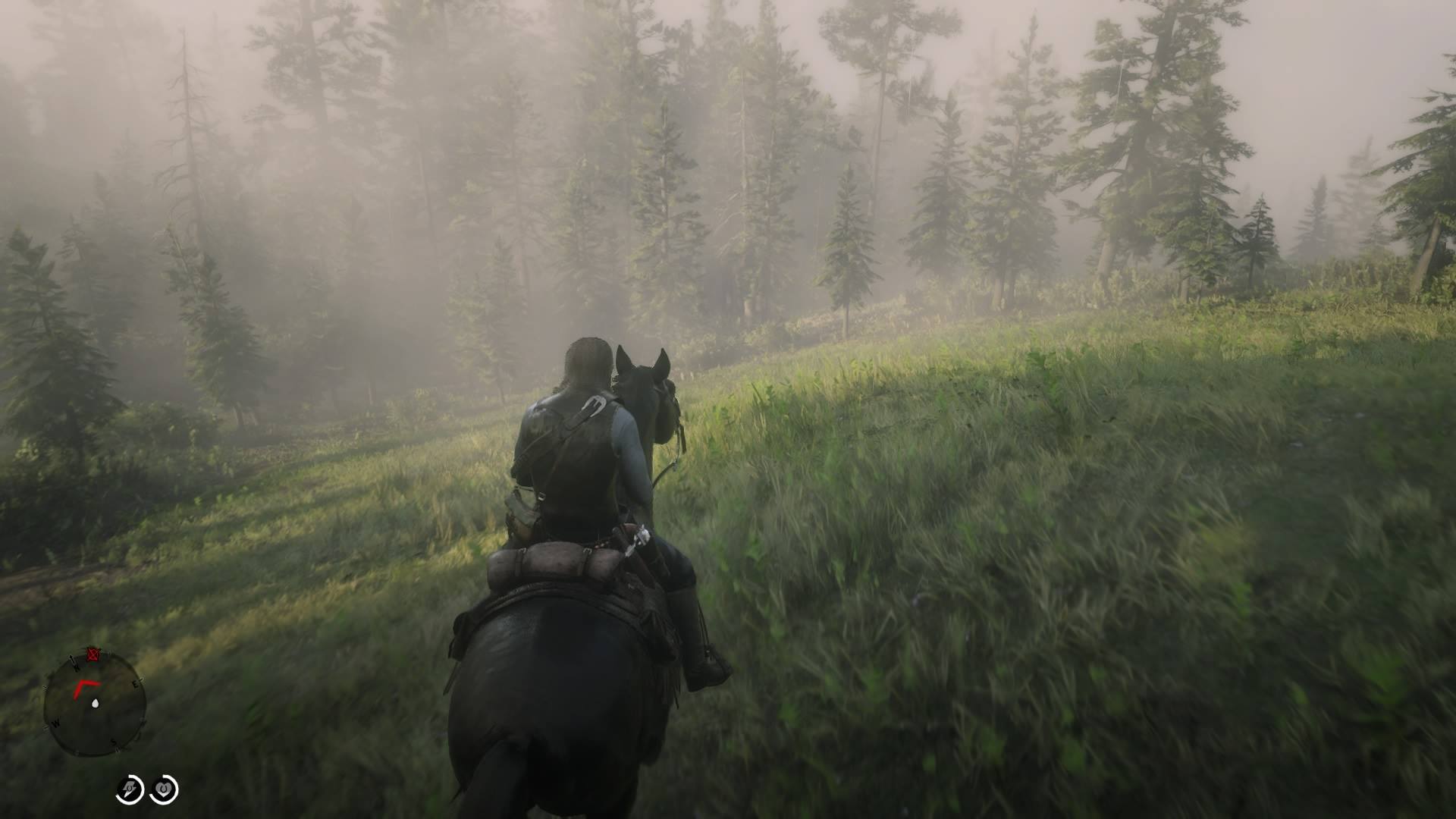 Red Dead Redemption 2: Want to know where you're going but blaze your own trail? Use the compass.