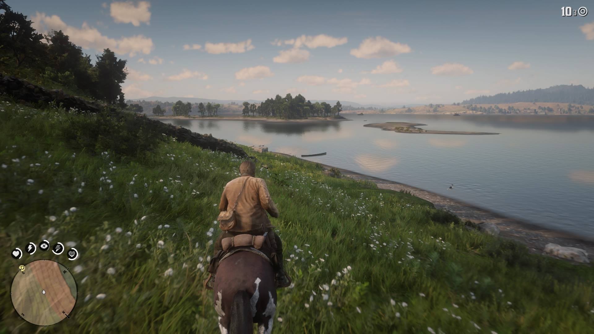 Red Dead Redemption 2: Two additional cores and rings appear when Arthur is on horseback.