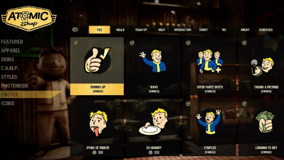 The Fallout 76 Atomic Shop Offers Cosmetic Items Only