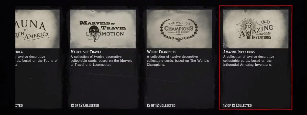 Red Dead Redemption 2 Amazing Inventions Cigarette Card guide.