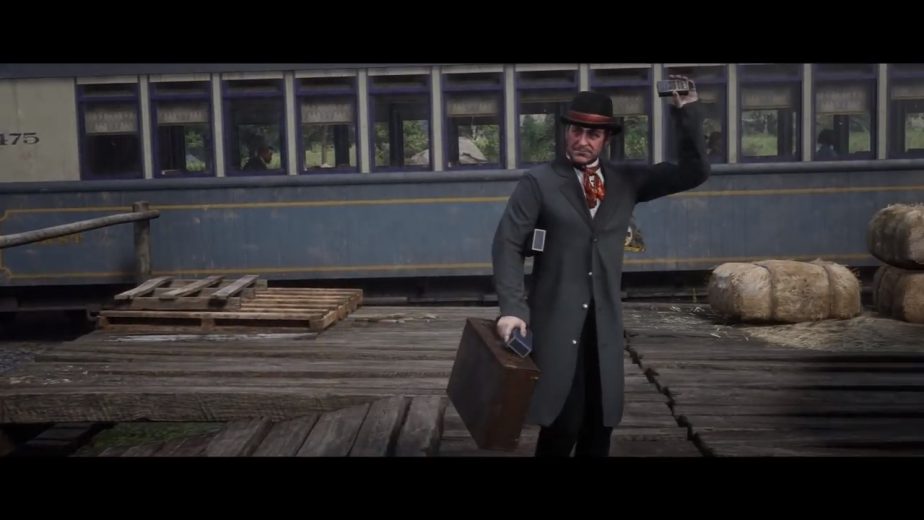 Phineas T. Ramsbottom kicks off the Cigarette Cards side mission in Red Dead Redemption 2.