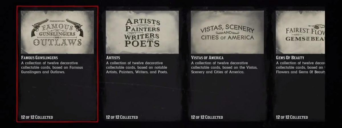 Red Dead Redemption 2 Famous Gunslingers Cigarette Card guide.