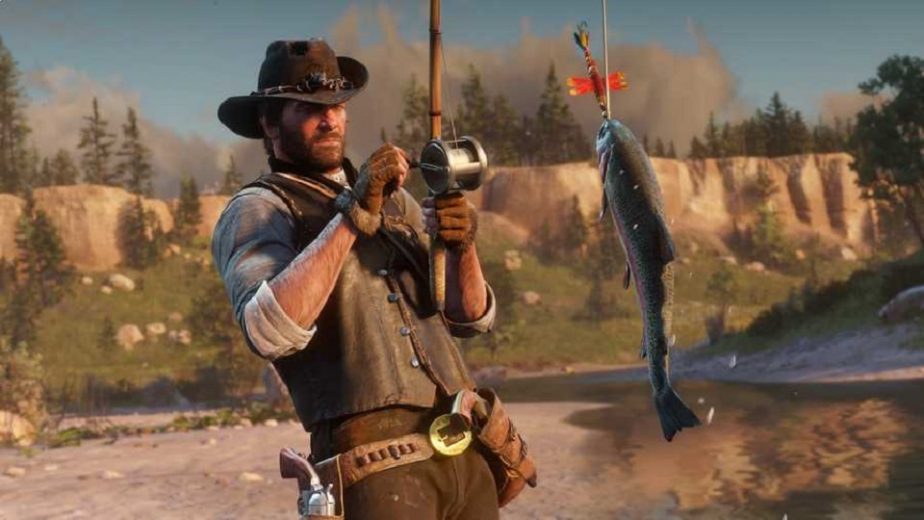 Fishing is a surprisingly efficient way to improve your health core level in Red Dead Redemption 2.