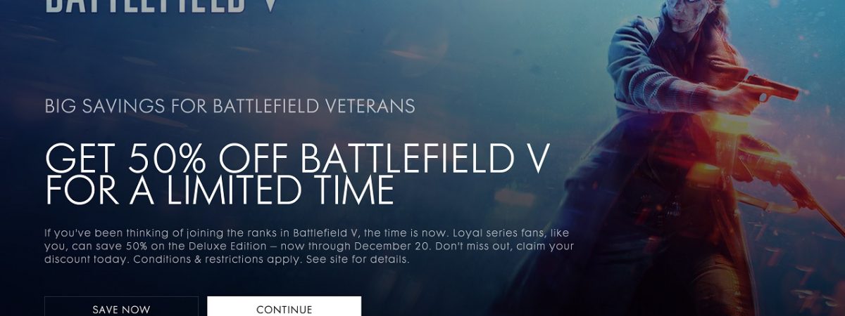 Battlefield 5 Sale Now Available Through December