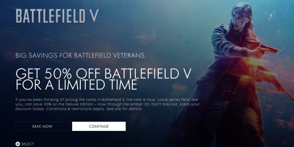 Battlefield 5 Sale Now Available Through December