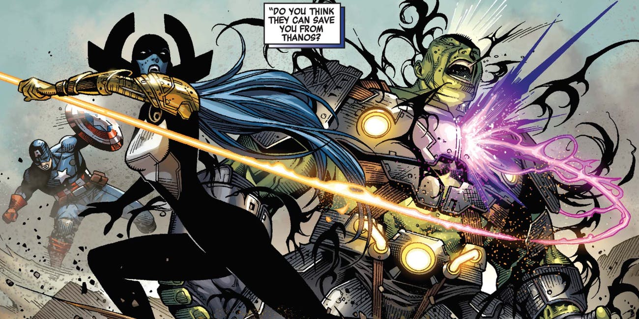 Proxima Midnight Wields Her Star Forged Spear