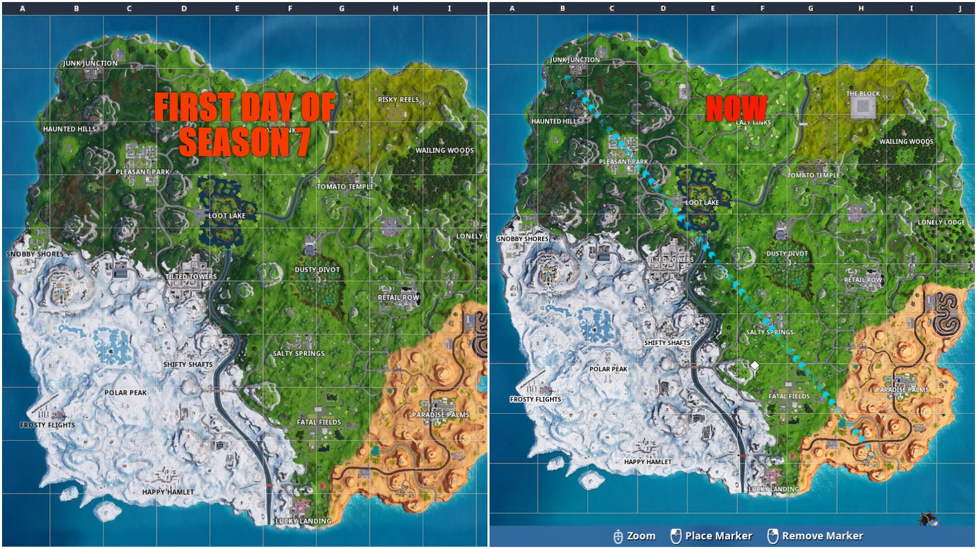 More Parts of Fortnite Map is Getting Covered in Snow