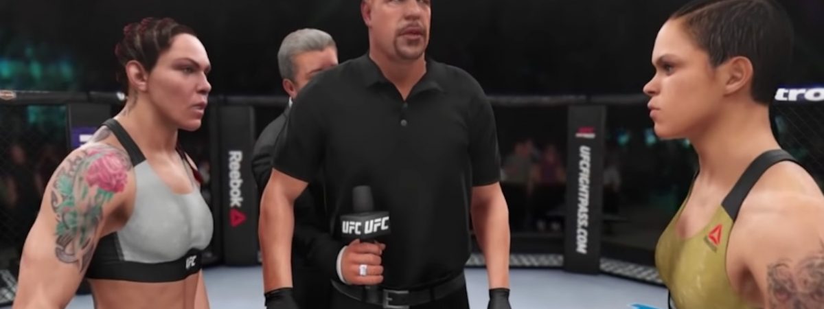 ea sports ufc 3 shows ufc 232 cyborg vs nunes simulation video