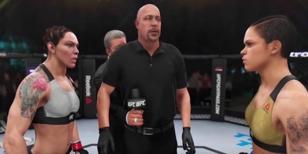 ea sports ufc 3 shows ufc 232 cyborg vs nunes simulation video