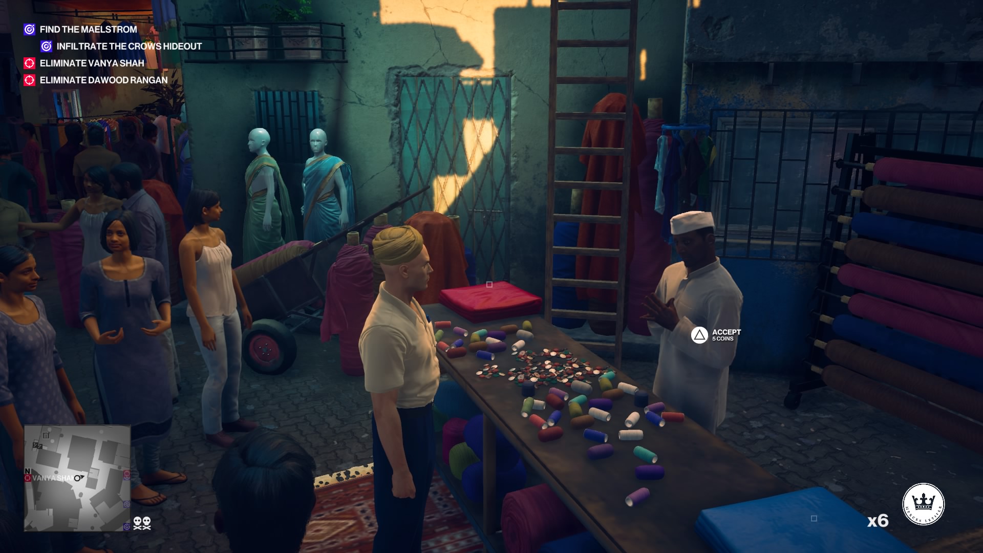 Hitman 2 Big Spender merchant.