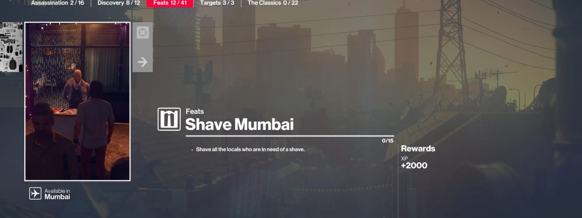 Hitman 2 Shave Mumbai challenge guide.