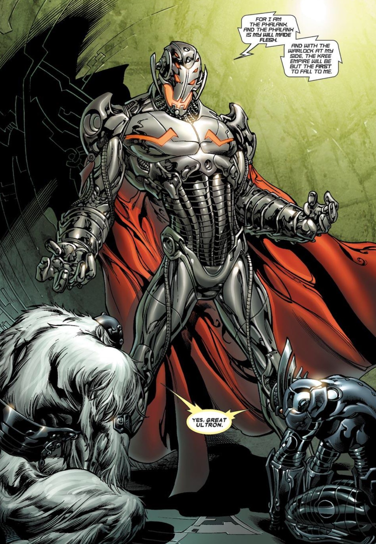 Ultron Stands Imposingly Over His Minions