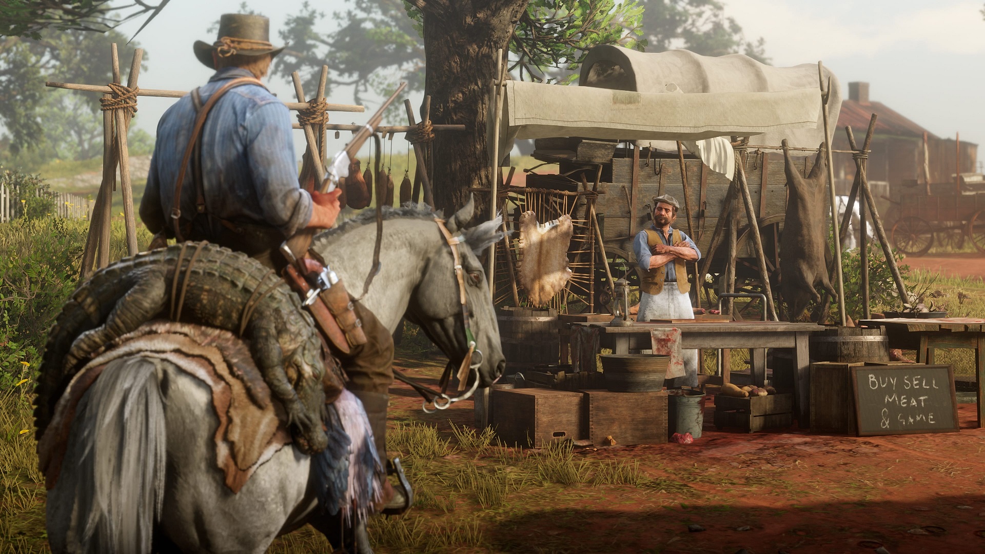 Animal pelts can be sold to butchers in Red Dead Online.