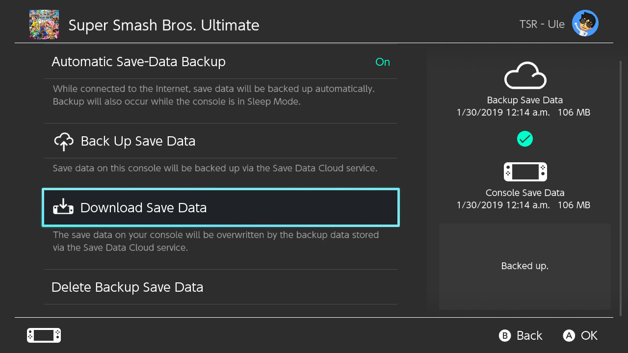 Nintendo Switch Online users can recover their fave data