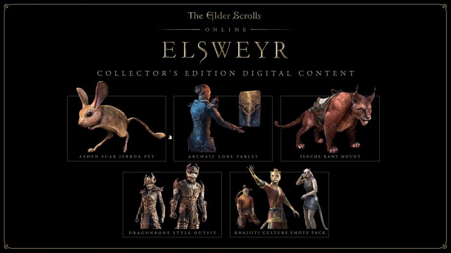 Elder Scrolls Online Elsweyr Collector's Edition Pre-Order Rewards