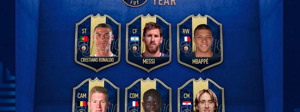 fifa 19 team of the year messi mbappe ronaldo