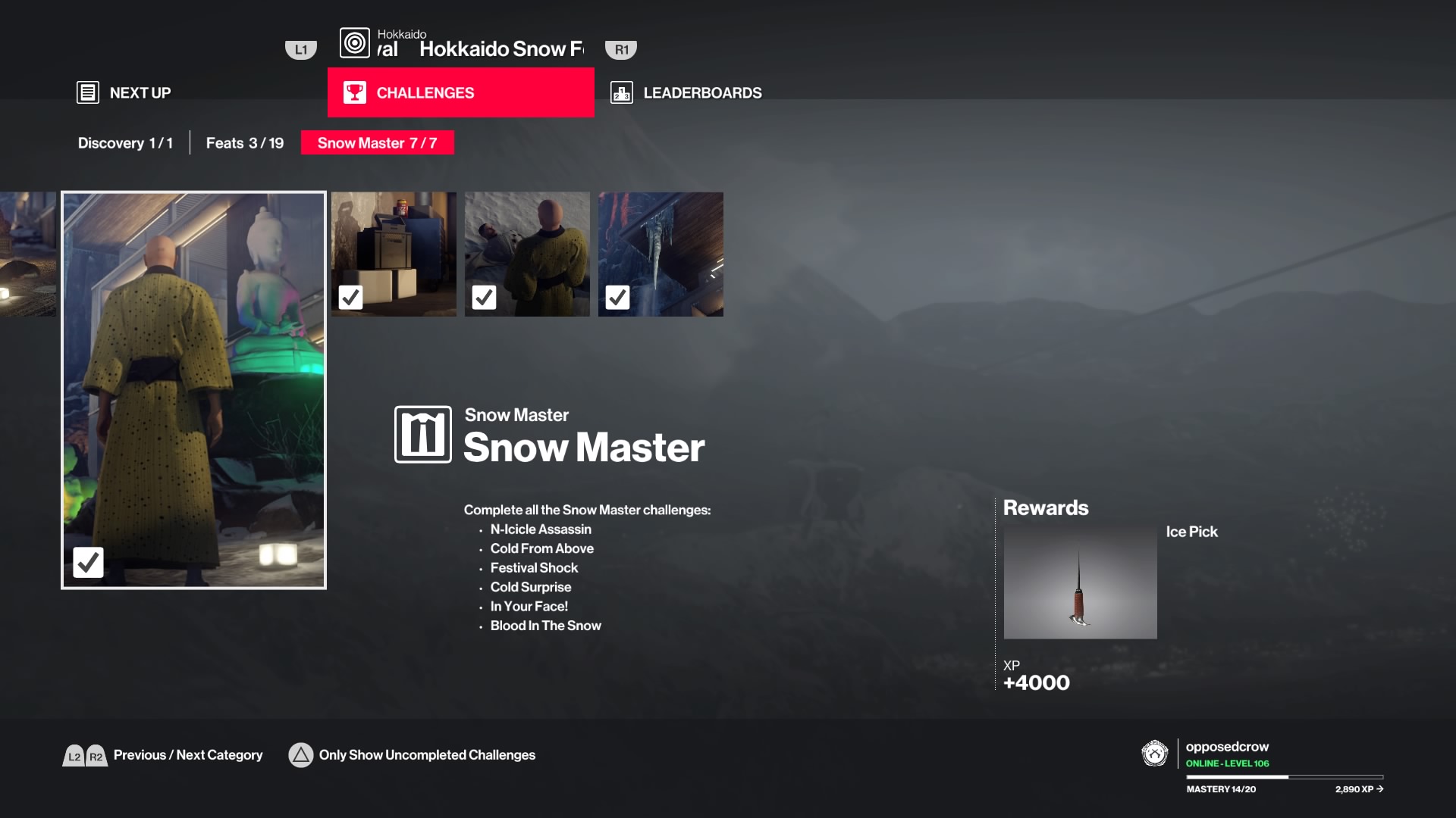 Hitman 2 Snow Festival challenge guide