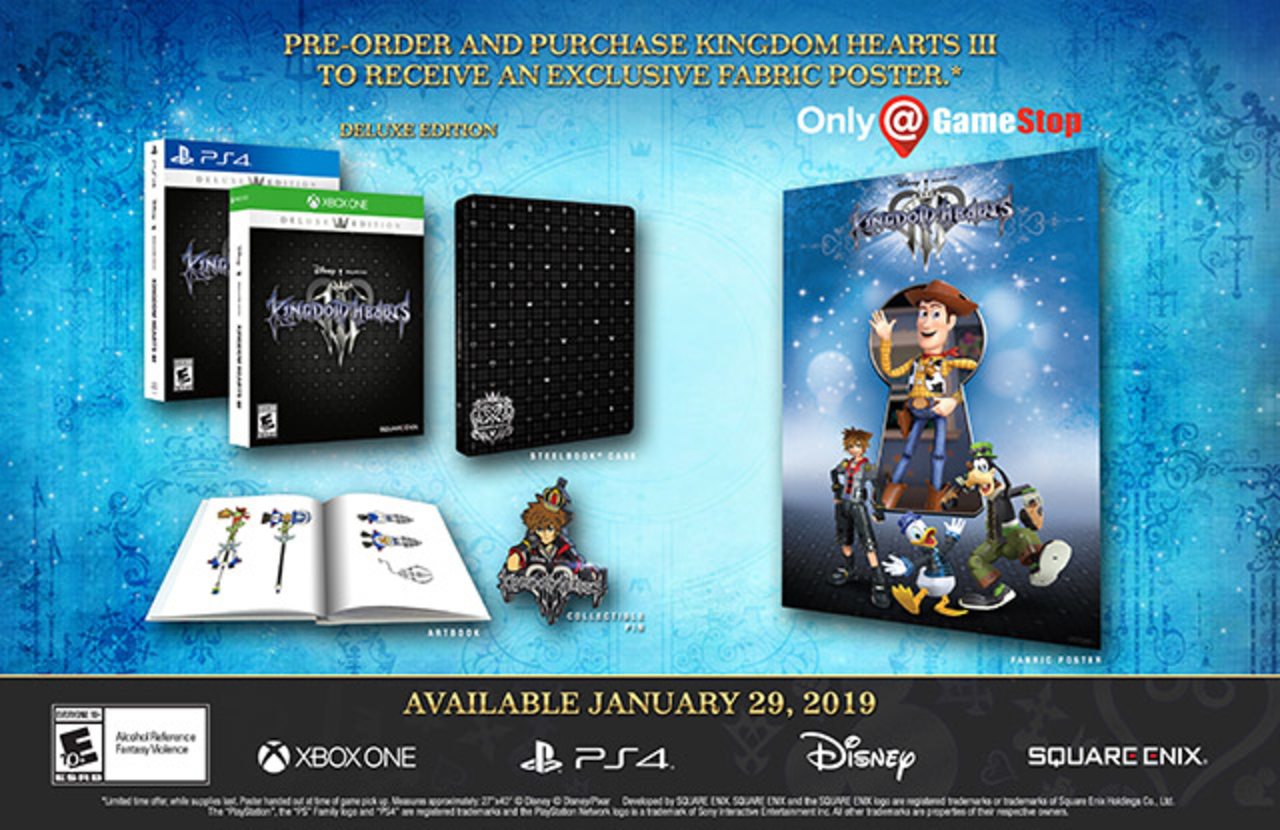 kingdom hearts 3 deluxe edition contents