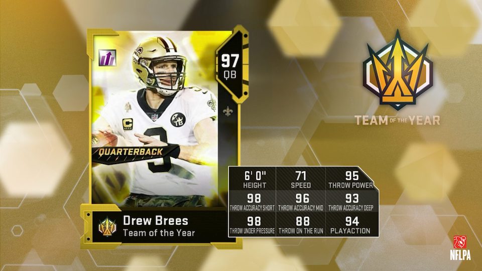 madden 19 toty drew brees