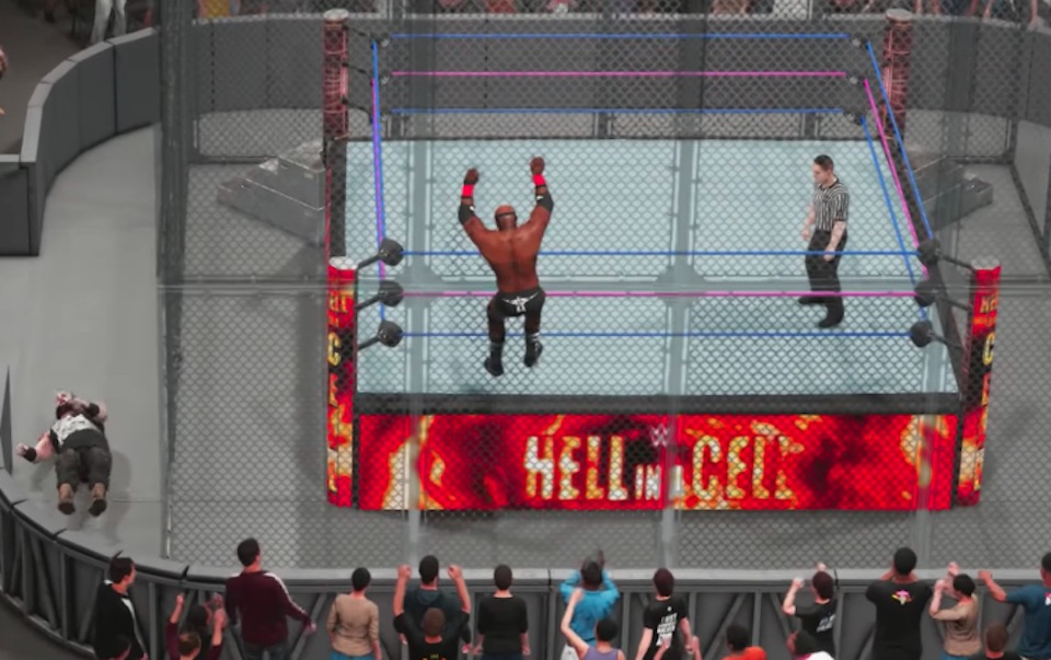 wwe 2k19 hell in a cell how to climb