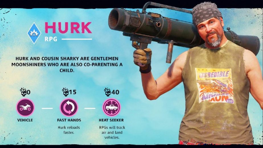 Far Cry New Dawn Guns-for-Hire Hurk Details
