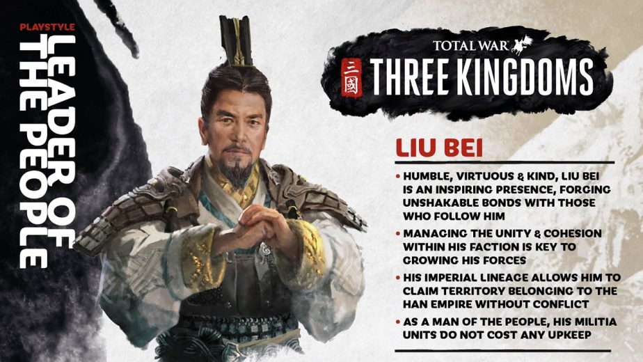 Total War Three Kingdoms Heroes Liu Bei Info