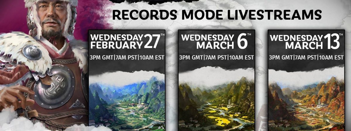 Total War Three Kingdoms Records Mode Livestreams