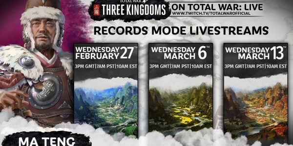 Total War Three Kingdoms Records Mode Livestreams