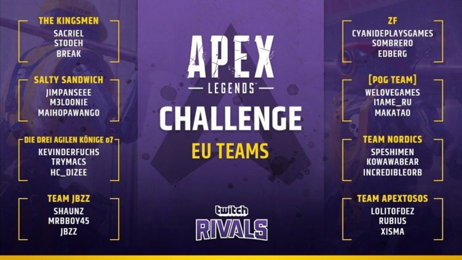 Apex Legends Tournament Teams